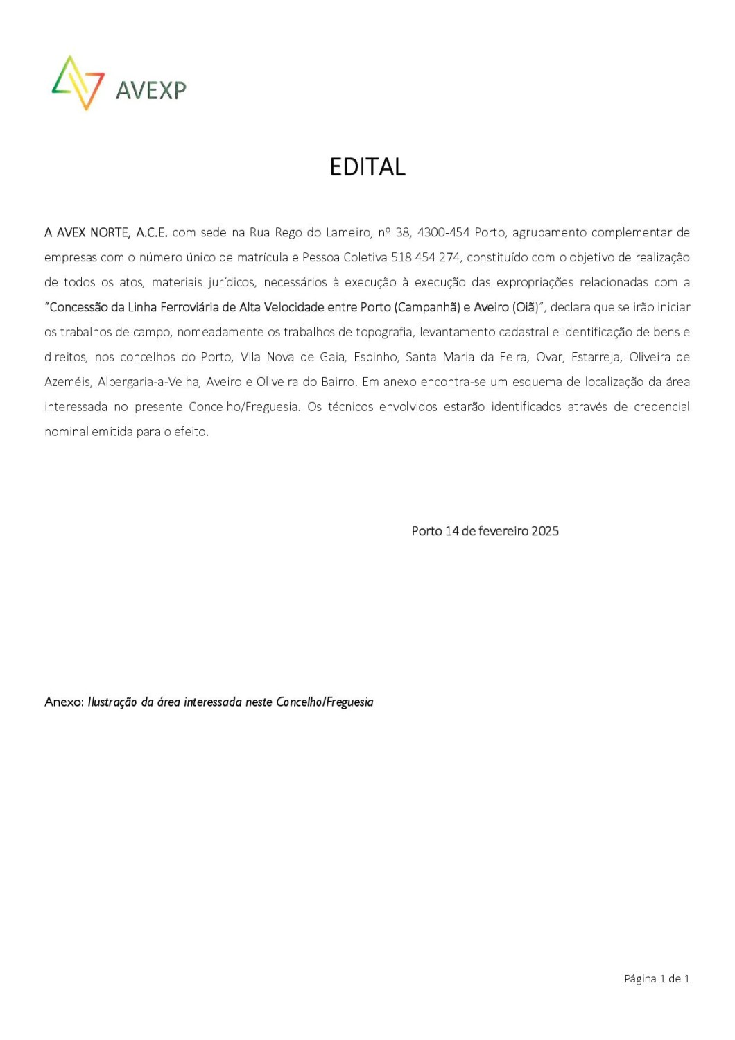 Linha de Alta Velocidade - Edital